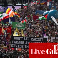Large crowds expected at London march against the far right – live