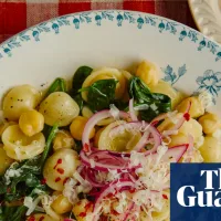 Joe Woodhouse’s recipes for orecchiette with chickpeas, and polenta chips with saucy chickpeas